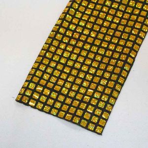 3D Plaid Foil Fabric – Dimensional Metallic Check Textile Wholesale | Yunfan Textile