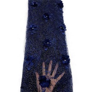 Dress Fabric with Flora and Sequins – Floral Glitter Textile Wholesale | Yunfan Textile