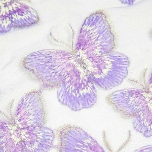 Butterfly Embroidery Sequin Fabric – Butterfly Glitter Textile Wholesale | Yunfan Textile