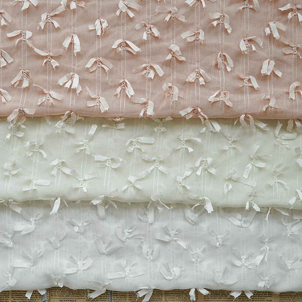 Chiffon Jacquard Butterfly Embroidery Dress Fabric Wholesale | Yunfan Textile