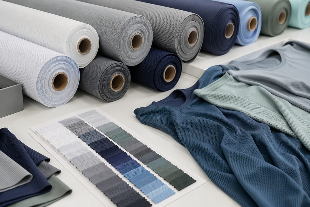 Lightweight moisture wicking fabric rolls and activewear swatches for wholesale