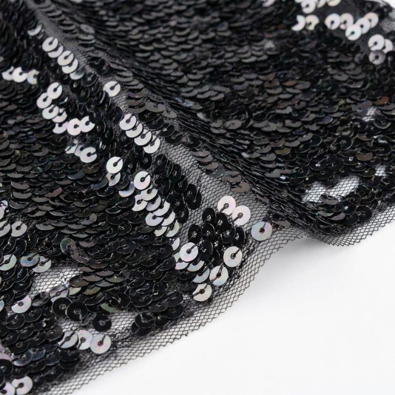 5mm Sequin Mesh Fabric Wholesale for luxury fashion garments - Yunfan Textile wholesale factory