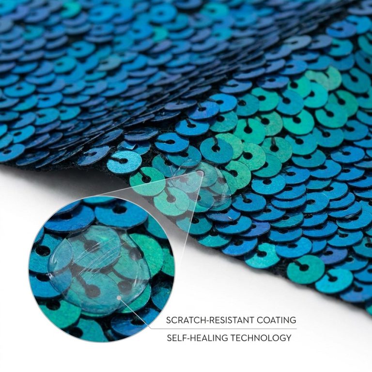 Self-Healing Sequin Fabric – Scratch-Resistant & Long-Lasting for Luxury Handbags & Shoes