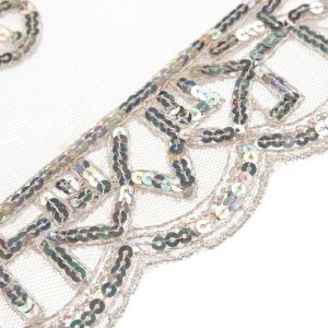 mm Laser Cut Sequin Lace Fabric Wholesale Sequin Embroidery Fabric Wholesale - Yunfan Textile