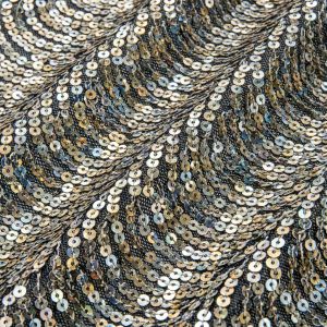 mm Shimmer Wave Sequin Knit Fabric Wholesale Sequin Embroidery Fabric Wholesale - Yunfan Textile