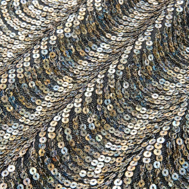 mm Shimmer Wave Sequin Knit Fabric Wholesale Sequin Embroidery Fabric Wholesale - Yunfan Textile