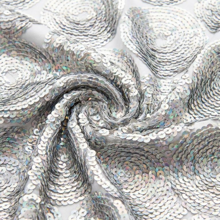 mm Spiral Sequin Fabric Wholesale Sequin Embroidery Fabric Wholesale - Yunfan Textile