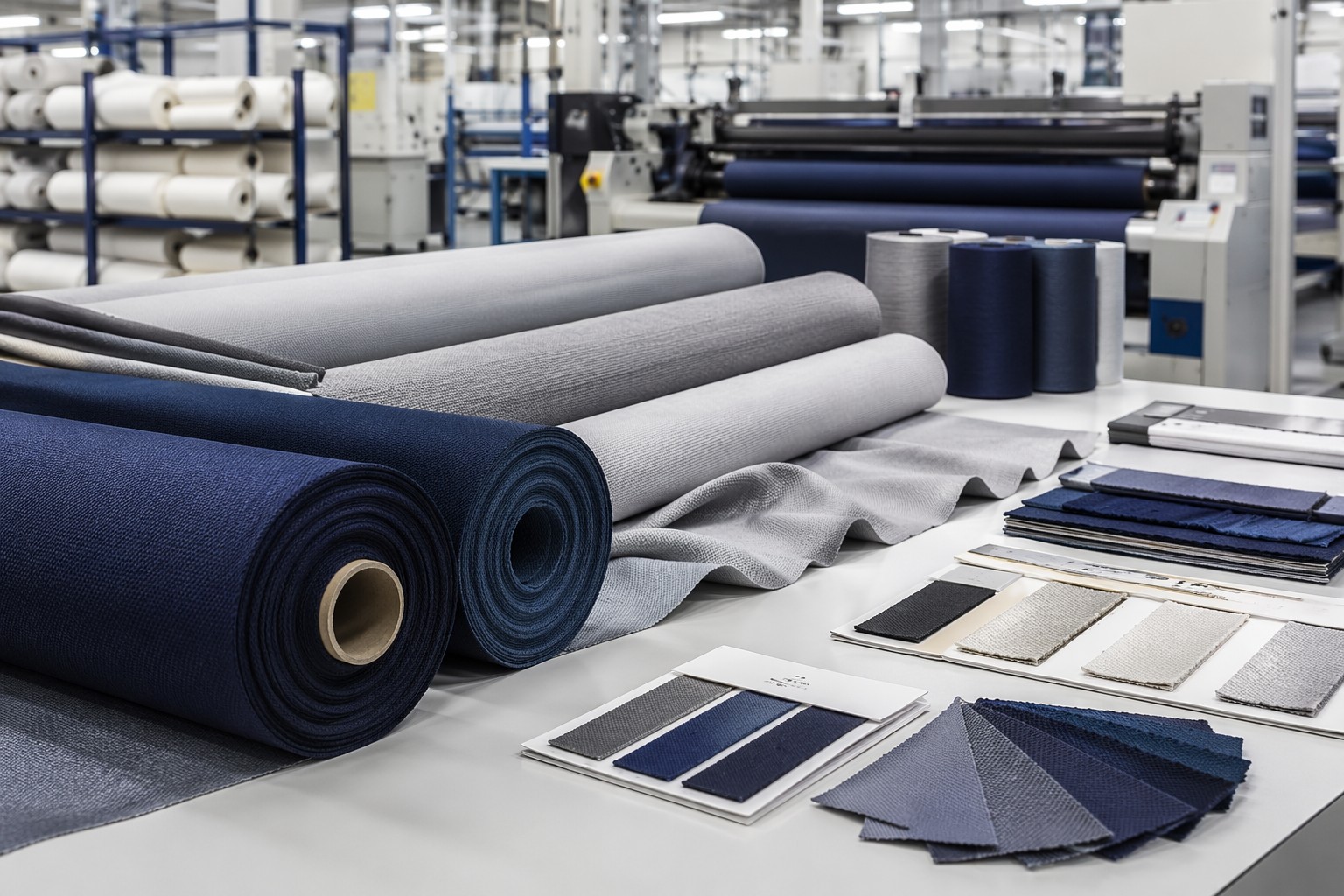 Polyester fabric manufacturer rolls and quality samples for B2B sourcing