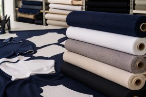 Textured polyester pique fabric rolls for uniform and sportswear wholesale