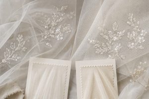 20D and 50D bridal veil mesh with delicate sequin embroidery