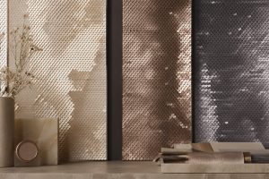 Moveable reversible sequin surface for commercial interior design sourcing