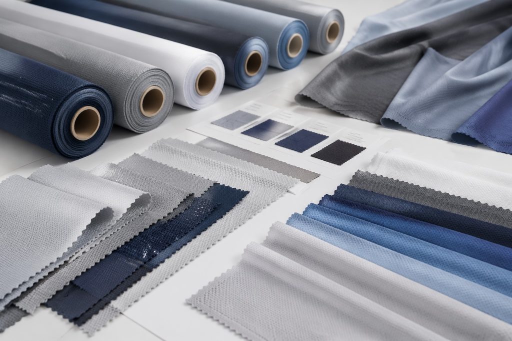 Lightweight polyester activewear fabric swatches for wholesale sourcing