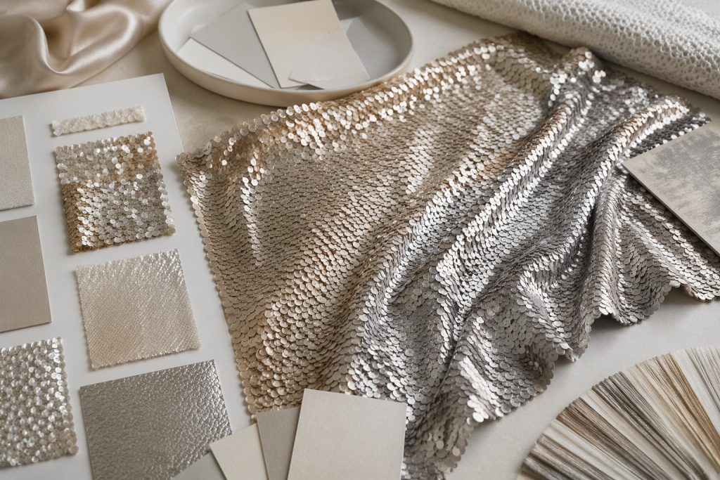 Reversible color-changing sequin fabric samples for adaptive textile sourcing