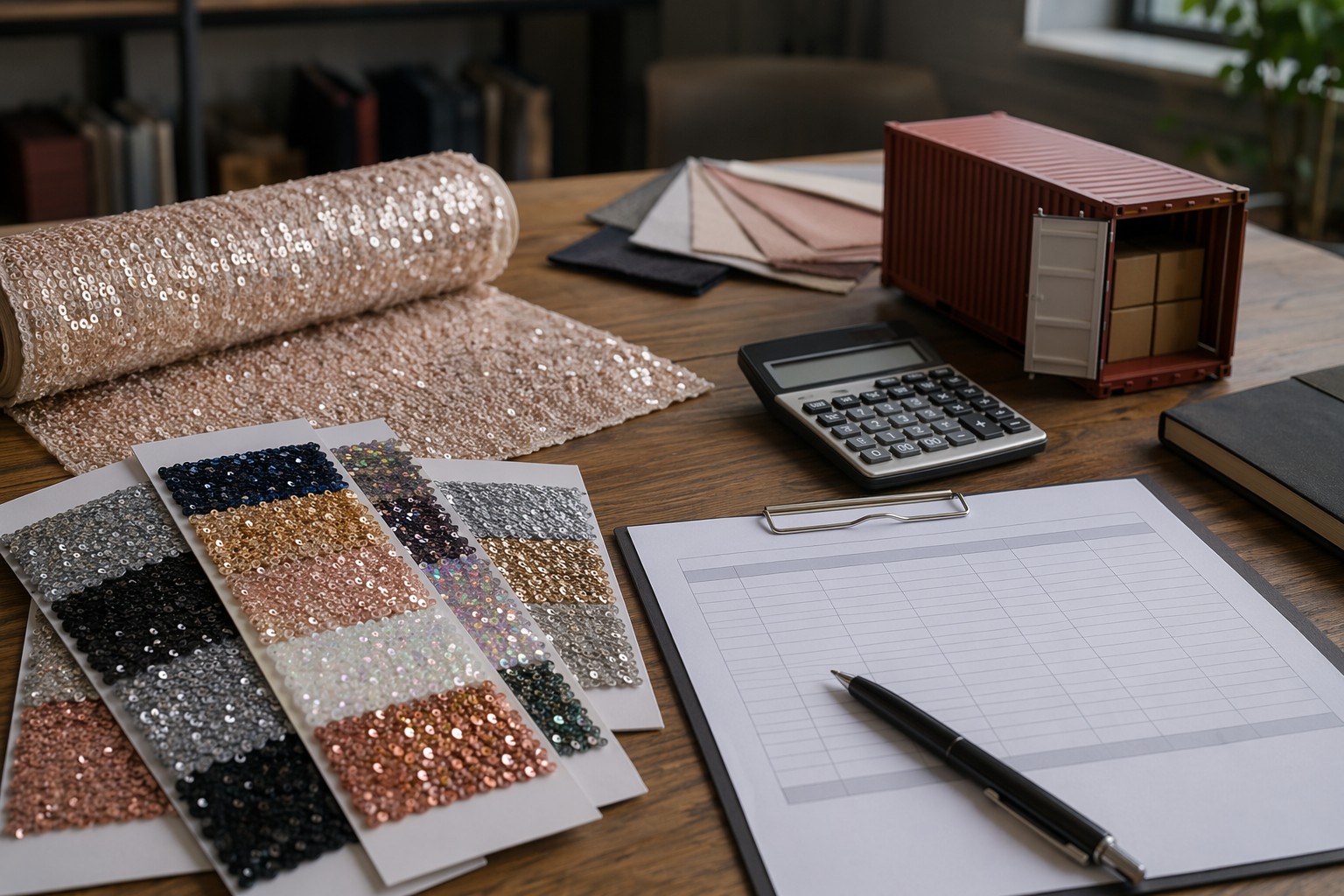 Sequin fabric landed cost planning for B2B wholesale sourcing