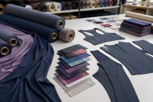 Stretch polyester spandex fabric rolls and swatches for activewear sourcing