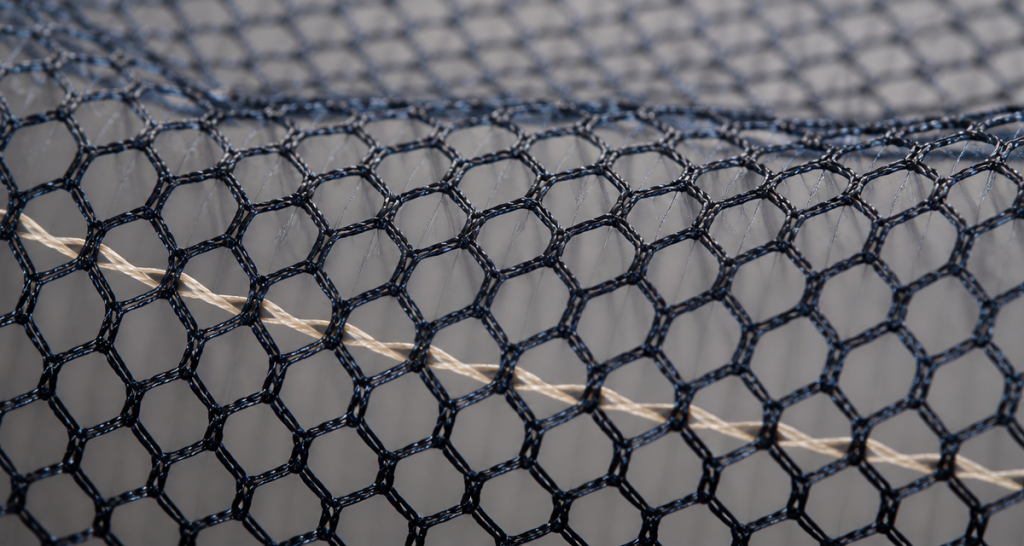 Black 40D diamond mesh backing with dense 3D floral sequin embroidery
