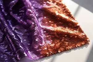Solar-Activated Sequin Fabric - UV-Responsive Color Shift for Swimwear & Outdoor Fashion